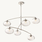 Cabrette Clear Glass Mobile Round Chandelier