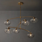 Cabrette Clear Glass Mobile Round Chandelier