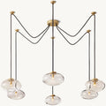 Cabrette Clear Glass Suspended Chandelier 84"