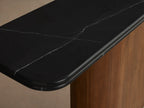Caden Console Table in Wood and Stone Modern Design