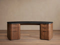 Caden Executive Desk with Storage and Marble