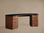 Caden Executive Desk with Storage and Marble
