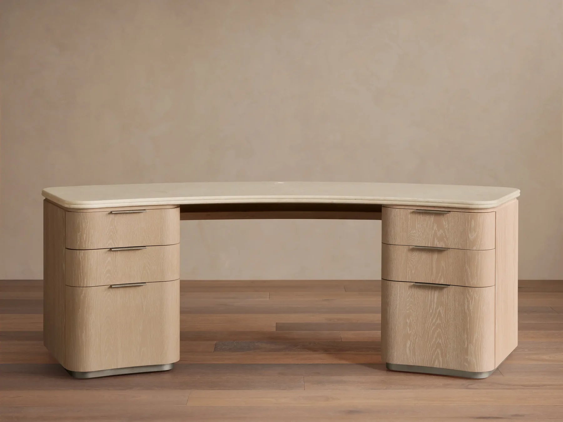 Caden Executive Desk with Storage and Marble
