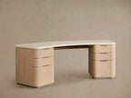 Caden Executive Desk with Storage and Marble