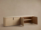Caden Media Console with Marble Stone Top