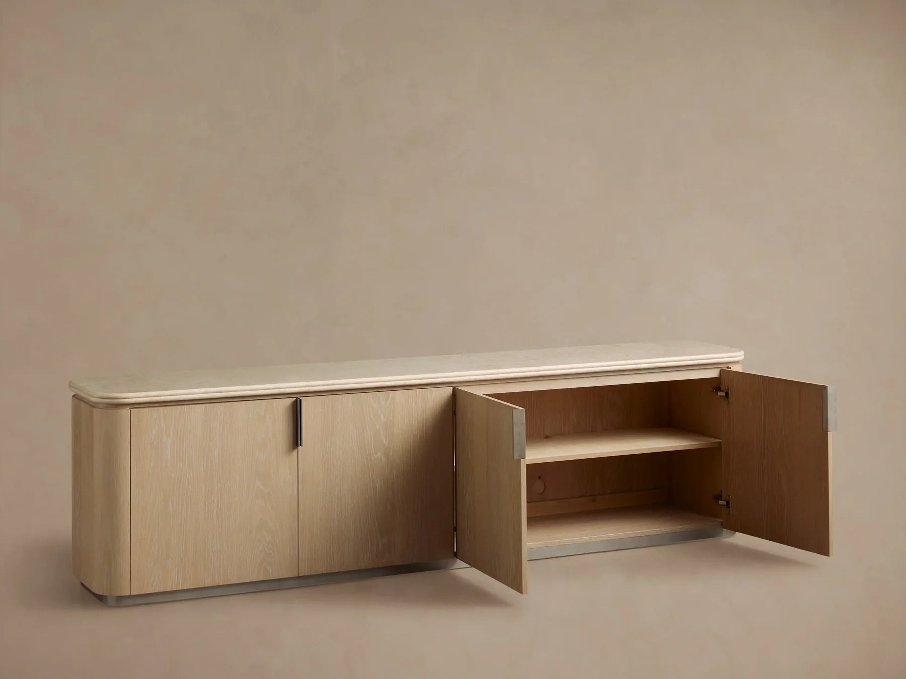 Caden Media Console with Marble Stone Top