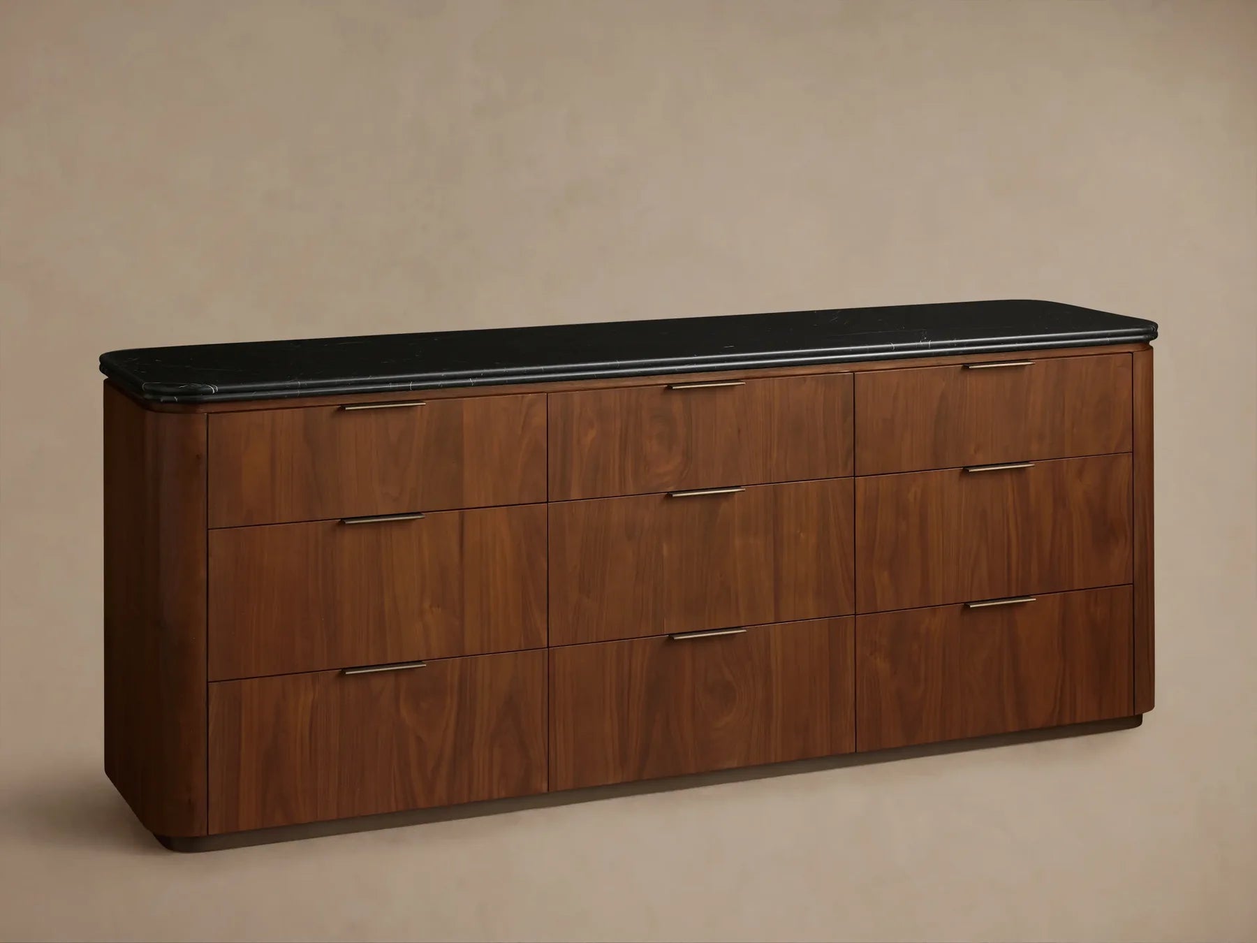 Caden Nine Drawer Dresser with Stone Top