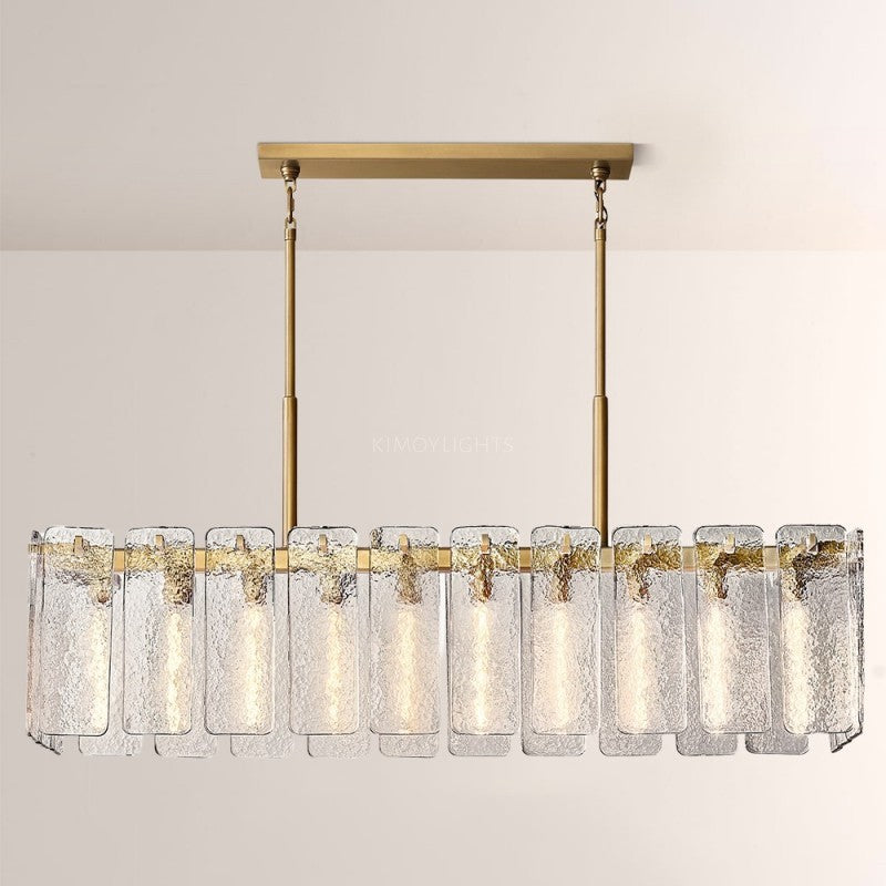 Calametta Glass Rectangular Chandelier 60"