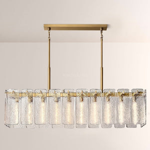 Calametta Glass Rectangular Chandelier 60"