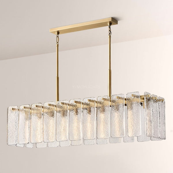 Calametta Glass Rectangular Chandelier 60"