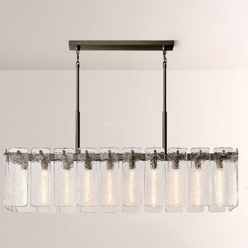 Calametta Glass Rectangular Chandelier 60"