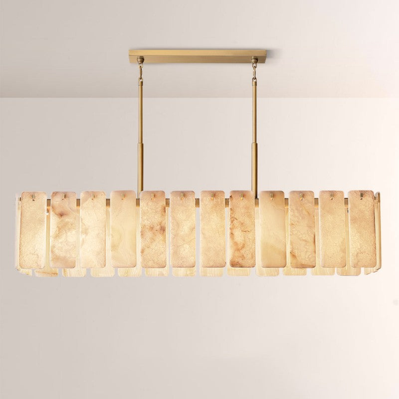 Calametta Onyx Rectangular Chandelier 74"