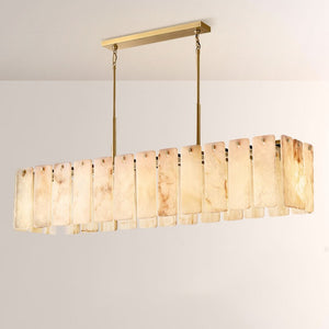 Calametta Onyx Rectangular Chandelier 74"