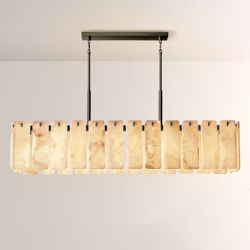 Calametta Onyx Rectangular Chandelier 74"