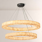Erater 2-Tier Round Calcite Chandelier 48"