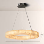 Erater Calcite Round Chandelier 31"40"60"