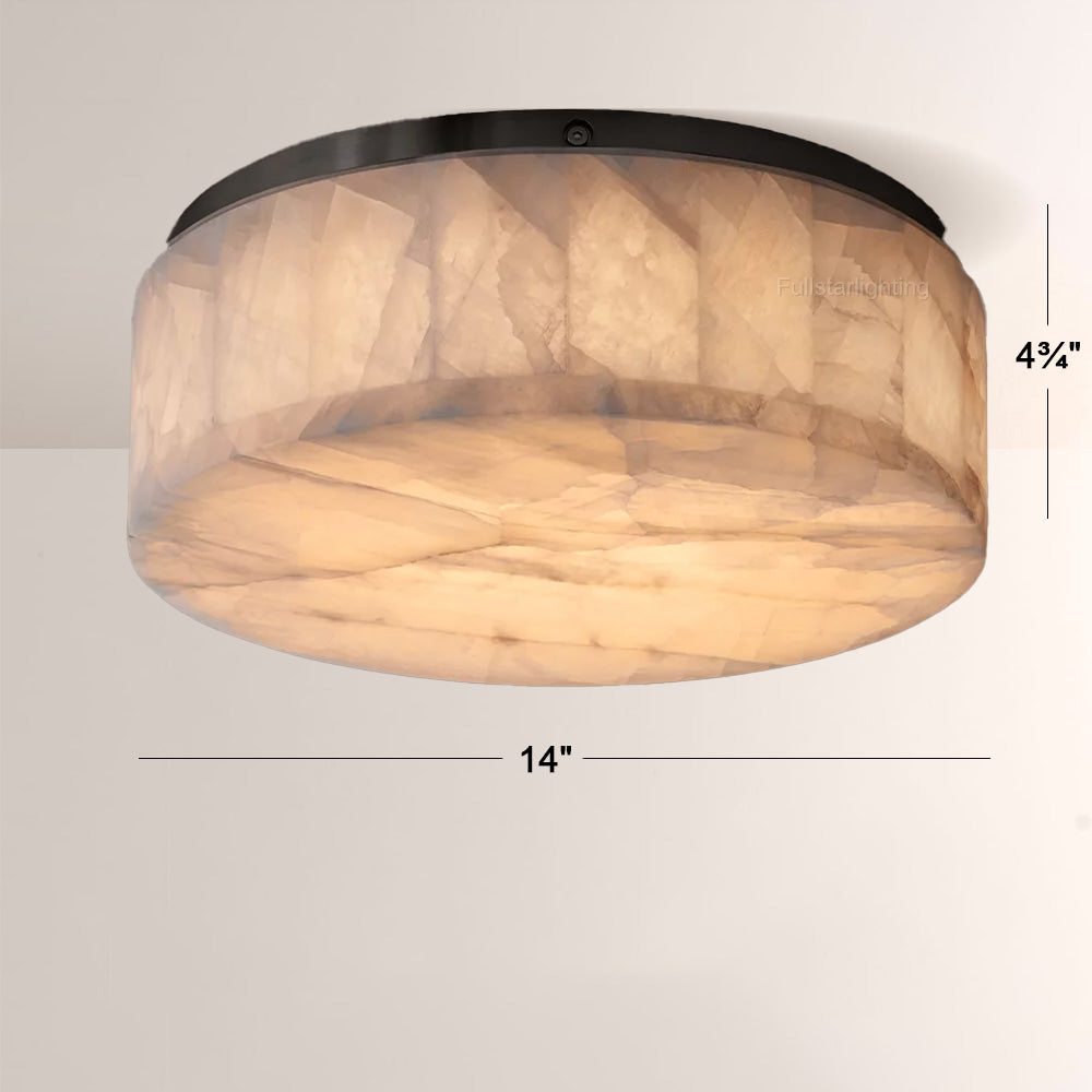 Erater Calcite Round Flushmount 6"10"14"