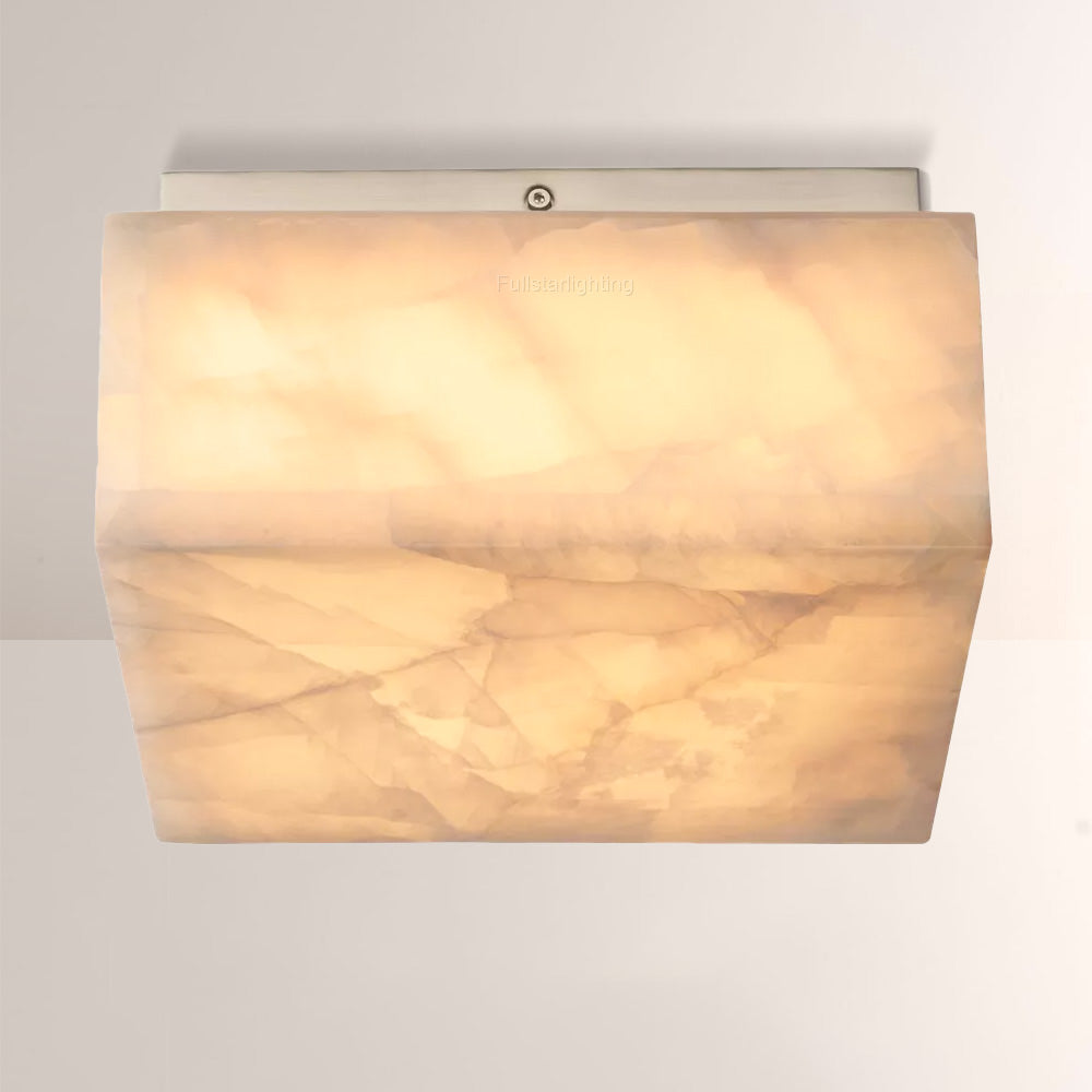 Erater Calcite Square Flushmount 6"10"14"