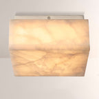 Erater Calcite Square Flushmount 6"10"14"
