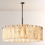 Camelot Alabaster Round Chandelier 48"D