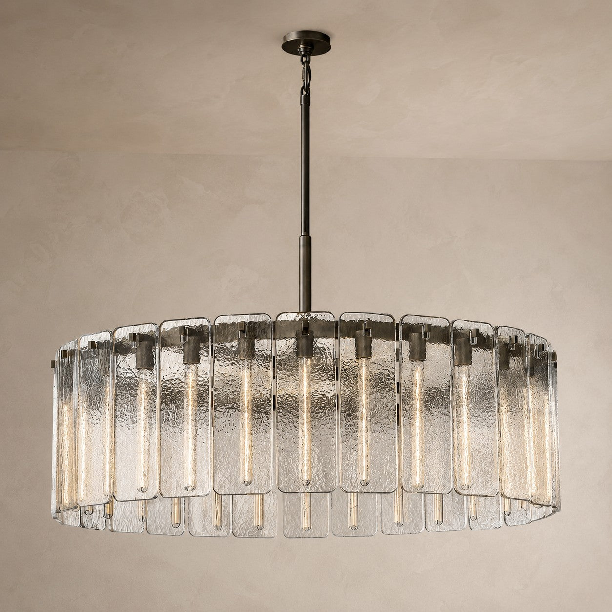 Camelot Glass Round Chandelier 48"D
