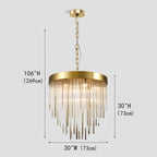 Cascadal Waterfall 12-Light Chandelier 30" - kimoylights