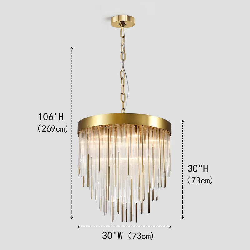 Cascadal Waterfall 12-Light Chandelier 30" - kimoylights