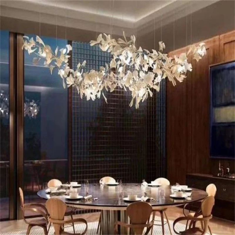 Ceramic Ginkgo Luxury Branch Chandelier- kimoylights