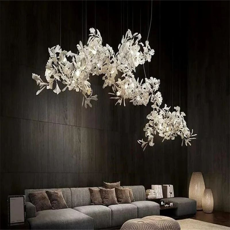 Ceramic Ginkgo Luxury Branch Chandelier - kimoylights