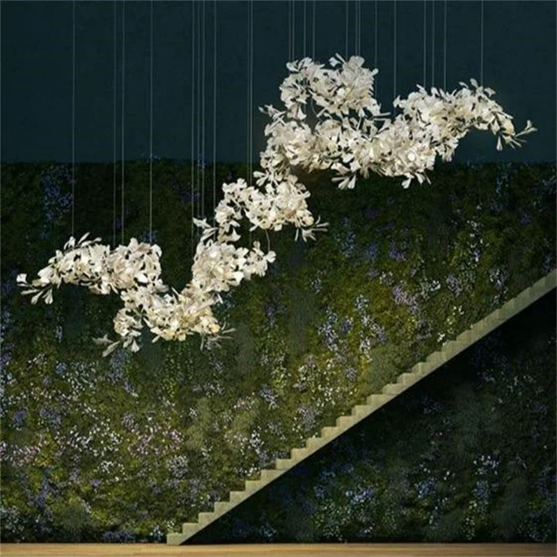 Ceramic Ginkgo Luxury Branch Chandelier  - kimoylights
