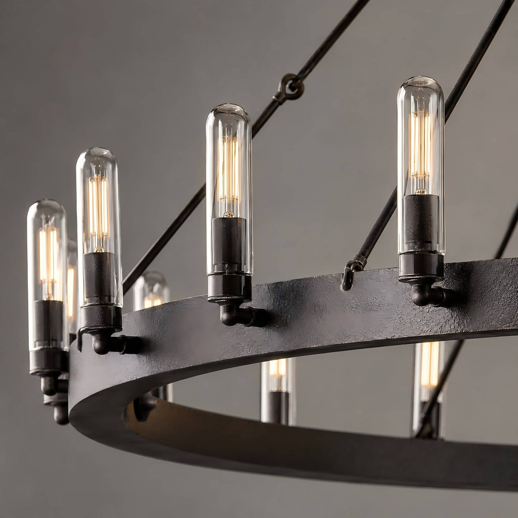 Cereak Vintage Filament Outdoor Round Chandelier