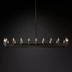 Cereak Vintage Candelabra Rectangular Chandelier