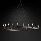 Cereak Vintage Candelabra Round Chandelier