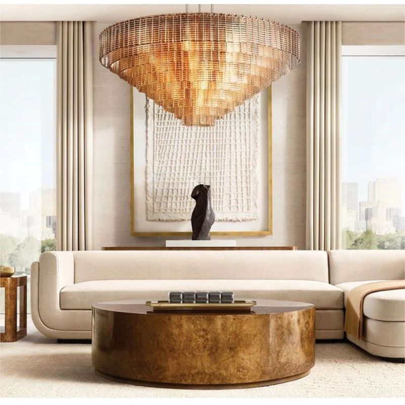 Calen Clear Round Chandelier 52"