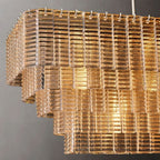 Chan Clear Rectangle Chandelier 59"