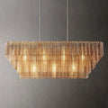 Chan Clear Rectangle Chandelier 59"