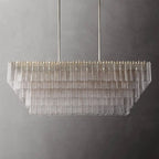 Chan Clear Rectangle Chandelier 59"