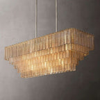 Chan Clear Rectangle Chandelier 59"
