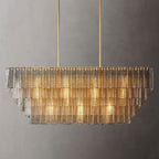 Chan Clear Rectangle Chandelier 59"