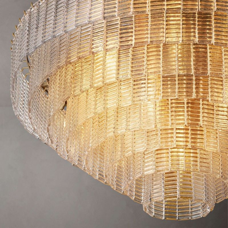 Calen Clear Round Chandelier 52"