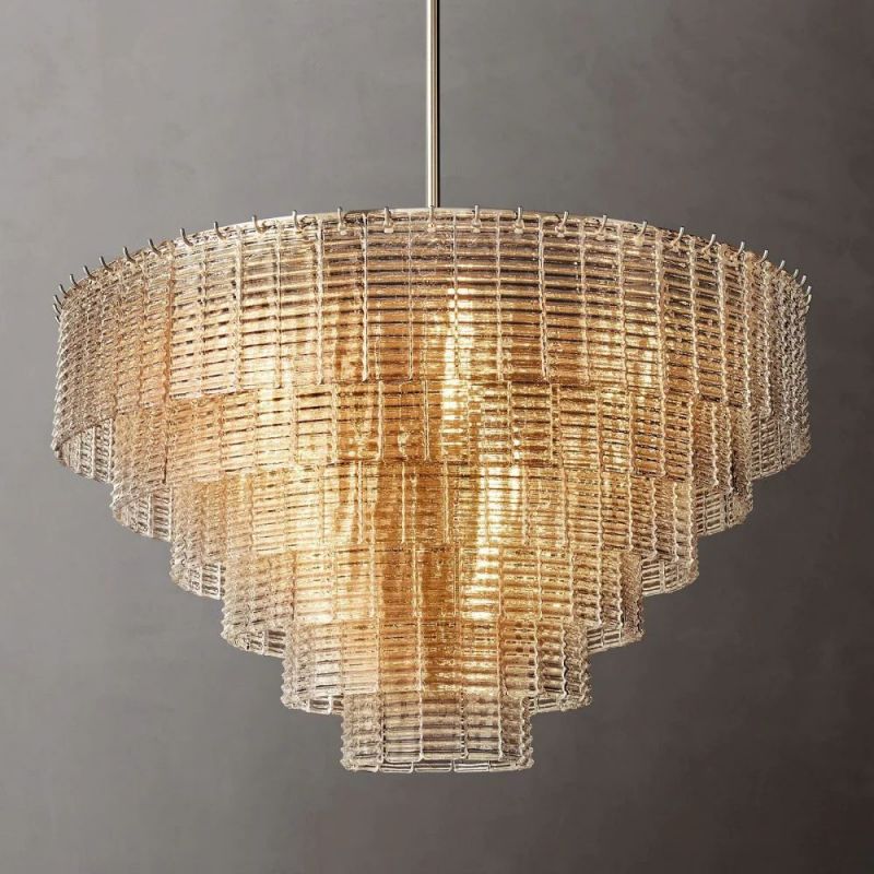 Chan Clear Round Chandelier 41"