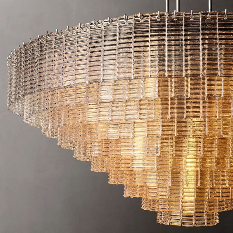 Calen Clear Round Chandelier 65"