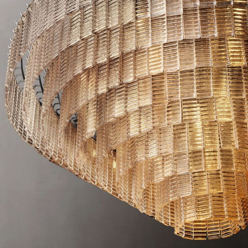 Calen Clear Round Chandelier 65"