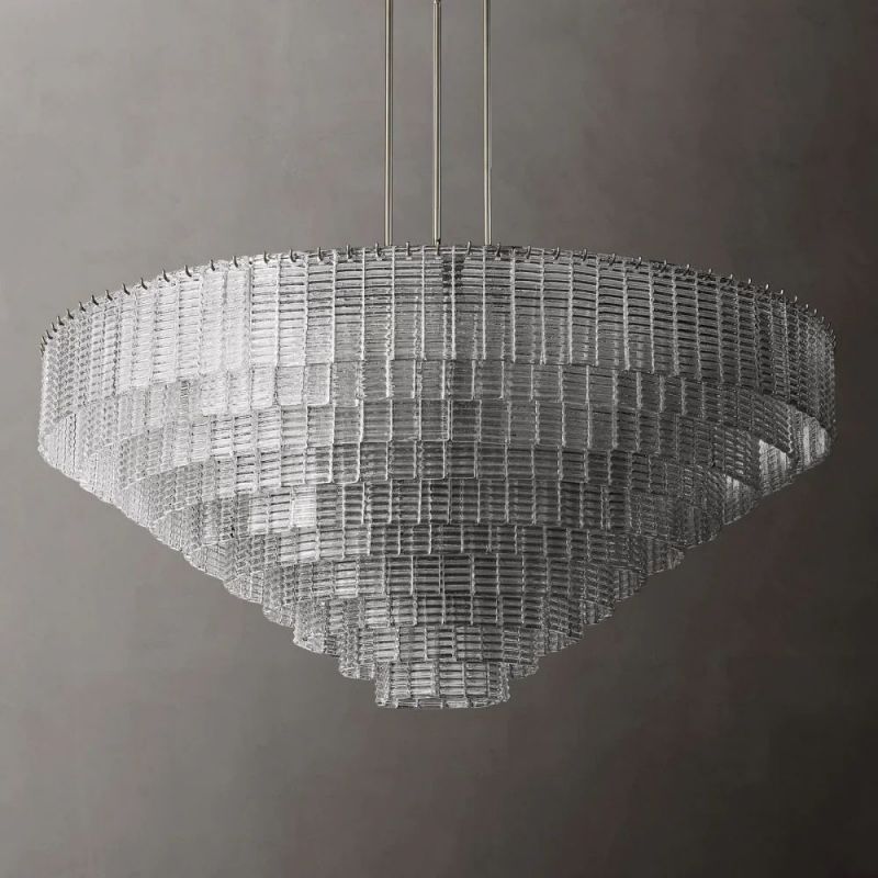 Calen Clear Round Chandelier 65"