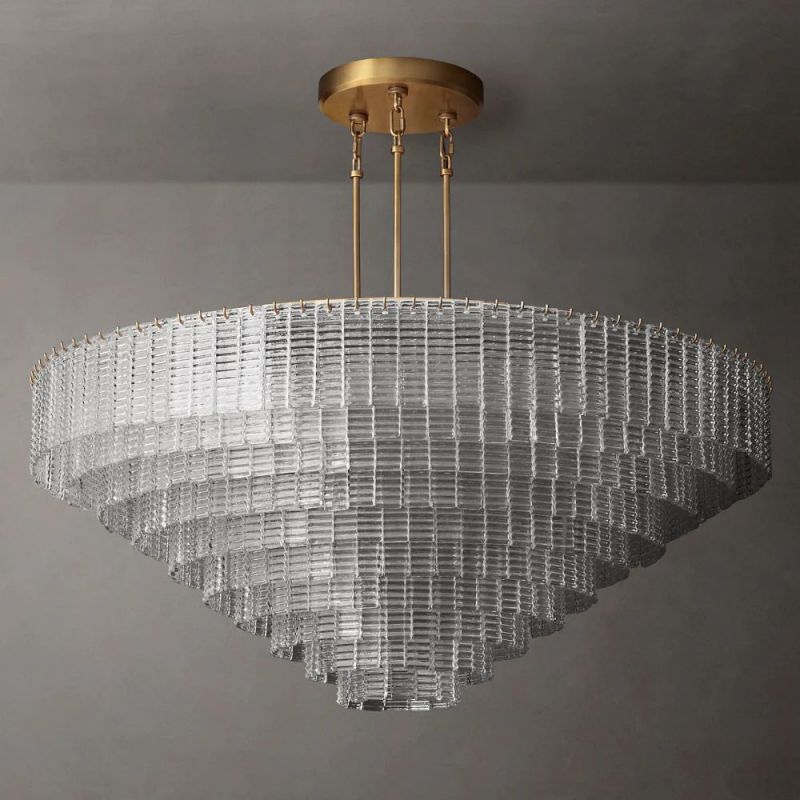 Calen Clear Round Chandelier 65"