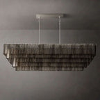Chan Smoke Rectangle Chandelier 77"