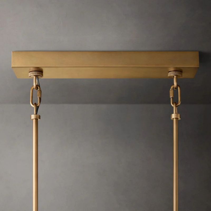 Chan Clear Rectangle Chandelier 59"