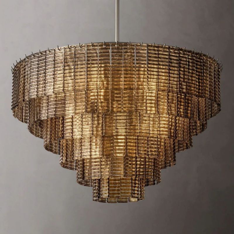 Chan Smoke Round Chandelier 41"