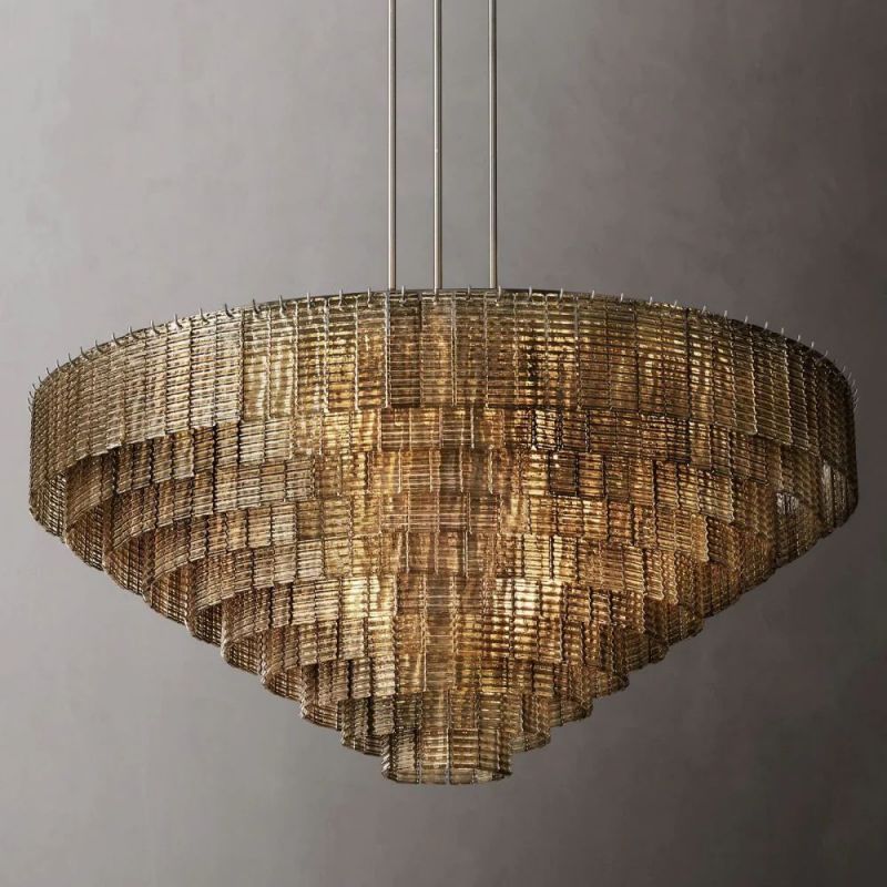 Chan Smoke Round Chandelier 65"