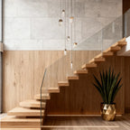 Chandelier for Staircase Full Copper Luxury Crystal Ceiling Light